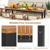 8-Person Outdoor 79-Inch Acacia Wood Patio Table with Umbrella Hole product image