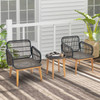 3-Piece Patio Furniture Set with Cushioned Chairs & Side Table product image