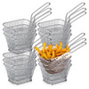 12 Pcs Square Fry Basket with Handle  Baskets Net Potato Cooking Tool for Table Serving Oil Residue Filtration product image