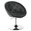 Adjustable PU Leather Swivel Chair with Round Tufted Back product image