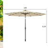 10-Foot Outdoor Patio Umbrella with Bright Solar LED Lights product image