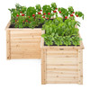24-Inch L-Shaped Wooden Raised Garden Bed with Open-Ended Base product image