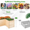 24-Inch L-Shaped Wooden Raised Garden Bed with Open-Ended Base product image