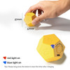 Rotating Timer for Desktop, 11 Preset Rechargeable Dodecagon Timer, Sound Vibration, Mute, Spin Timer, Kitchen,Yellow product image