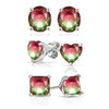 .925 Sterling Silver Watermelon Tourmaline Earrings product image