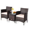 Rattan Wicker Outdoor 3-Piece Table and Chair Set product image