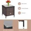 Rattan Wicker Outdoor 3-Piece Table and Chair Set product image