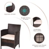 Rattan Wicker Outdoor 3-Piece Table and Chair Set product image