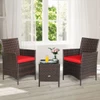 Rattan Wicker Outdoor 3-Piece Table and Chair Set product image