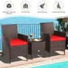 Rattan Wicker Outdoor 3-Piece Table and Chair Set product image