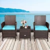 Rattan Wicker Outdoor 3-Piece Table and Chair Set product image