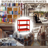 3-Tier Utility Cart with Steel Frame and Four Wheels product image