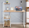 Metal and Wood Desk with 3 Shelves product image