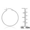 Sterling Silver 1.2mm-Wide 1-Inch Hoop Earrings product image