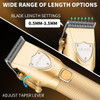 Cordless Hair Clipper, Professional Hair Clipper, Rechargeable Electric Hair Cutting Machine, Detail Trimmer (Gold) product image