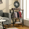 3-Tier Rolling Turntable Stand with Vinyl Record Storage product image