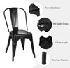 18-Inch Metal Dining Chairs with Stackable Design (Set of 4) product image