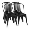 18-Inch Metal Dining Chairs with Stackable Design (Set of 4) product image