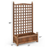 Solid Wood Planter Box with Trellis product image
