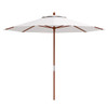 Goplus 9.5 ft Patio Rope Pulley Wooden Umbrella product image