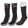 GaaHuu™ Men's Cuffed Slipper Socks with Faux Shearling Lining product image