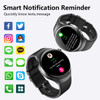 Smartwatch 1.55 Inch Screen with SOS Call Fall Detection and ECG Body Monitoring Sports Activity Tracker Brown leather strap product image