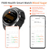 Smartwatch 1.55 Inch Screen with SOS Call Fall Detection and ECG Body Monitoring Sports Activity Tracker Black leather strap product image