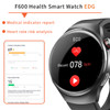 Smartwatch 1.55 Inch Screen with SOS Call Fall Detection and ECG Body Monitoring Sports Activity Tracker Black Milanese strap product image