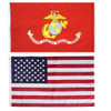 Embroidered 3 x 5-Foot US and Military Flag Set product image