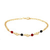 10-Inch 18K Gold Plated Mariner Jet Elephant Anklet product image