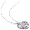 White Topaz Heart Locket with 18" Chain product image