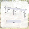 6-Foot Portable Picnic Folding Bench with Carrying Handle (1 or 2-Pack) product image