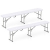 6-Foot Portable Picnic Folding Bench with Carrying Handle (1 or 2-Pack) product image