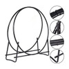 40-Inch Tubular Steel Log Hoop Firewood Storage Rack product image