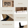 Rustic Shoe Cabinet with Flip-up See-through Doors & Adjustable Shelves product image