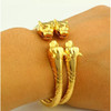 2-Piece Adjustable 18K Gold Filled Plated Lion Bangle product image