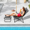 Patio Folding Sling Chair with Ottoman Footrest product image
