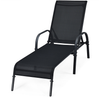 Black Patio Reclining Lounge Chairs (Set of 2) product image