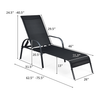 Black Patio Reclining Lounge Chairs (Set of 2) product image