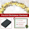 9ft Pre-lit Snowy Christmas Garland with Berries  product image