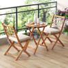 3-Piece Acacia Wood Patio Bistro Set with Table and Chairs product image