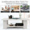 36-Inch 2-Tier Wooden Modern Coffee Table with Storage Shelf product image