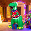 6ft Inflatable Christmas Dinosaur  Decoration with LED Lights product image