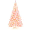 7.5FT Pre-Lit Snow Flocked Pink Christmas Tree product image