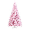 7.5FT Pre-Lit Snow Flocked Pink Christmas Tree product image