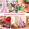 7.5FT Pre-Lit Snow Flocked Pink Christmas Tree product image