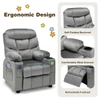 Kids' Velvet Recliner Chair with Cup Holder and Pockets product image