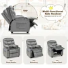 Kids' Velvet Recliner Chair with Cup Holder and Pockets product image