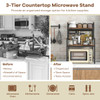3-Tier Microwave Stand with Storage Shelves  product image