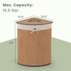 Bamboo Hamper Corner Laundry Basket  product image